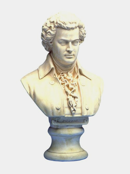 Composer Statue - Mozart Bust Sculptural Portrait Sculpture
